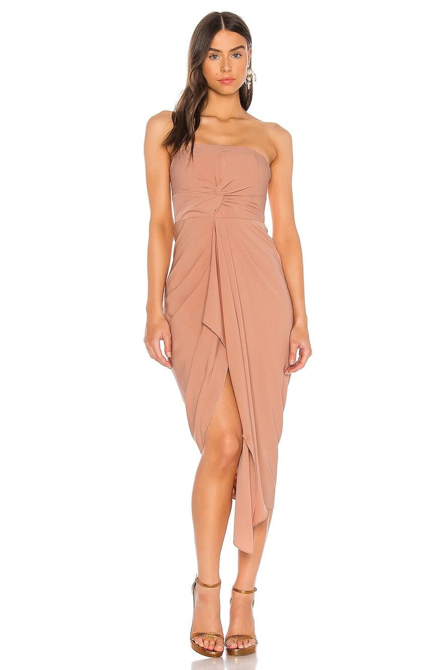 Significant Other Nightsong Dress Strapless Draped Party Formal Wedding Guest 8